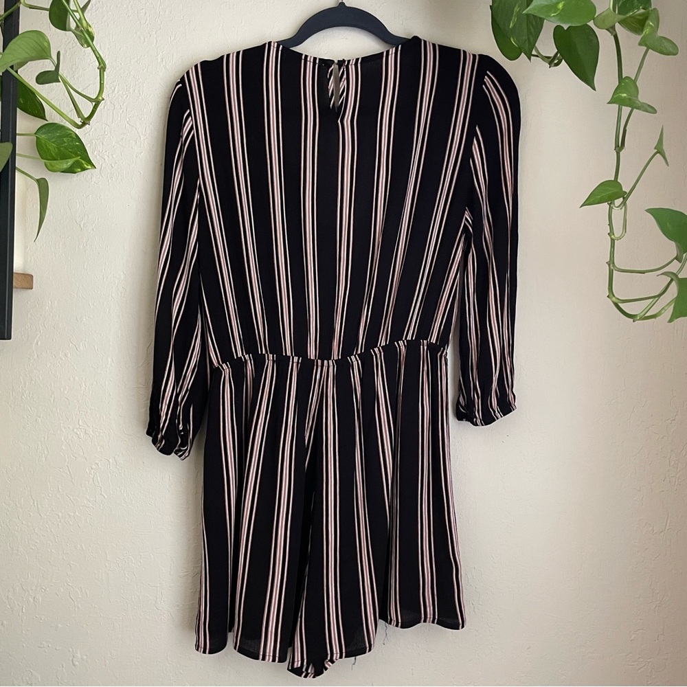 Azalea Stripe Front Tie Romper - Picture 6 of 7